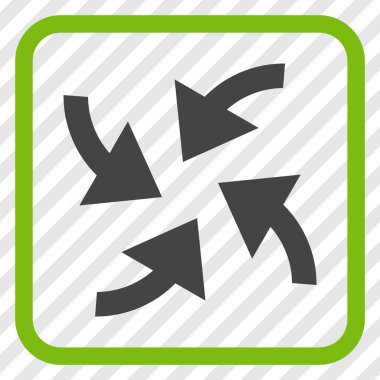 Siklon oklar bir çerçeve içinde simge vektör