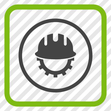 Geliştirme işçisi vektör simgesi bir çerçeve içinde