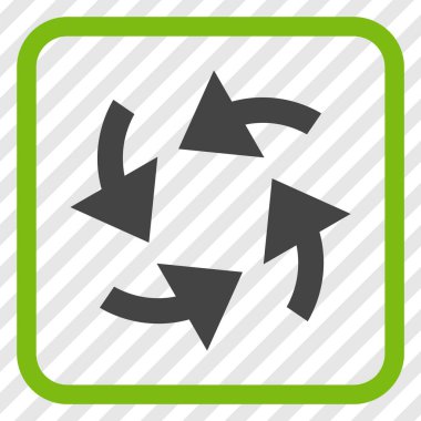 Siklon oklar bir çerçeve içinde simge vektör