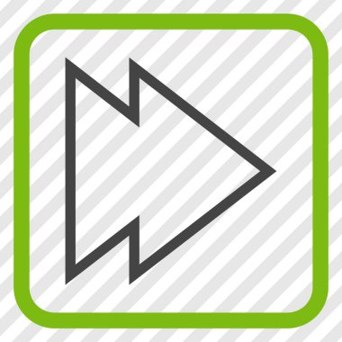 Yöne doğru vektör simgesi bir çerçeve içinde