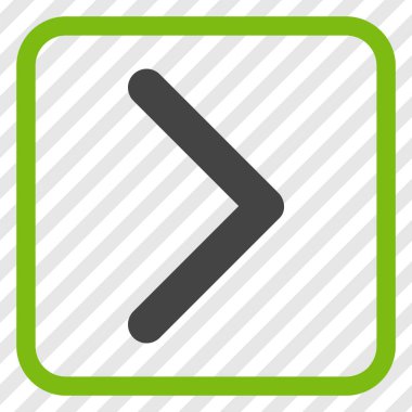 Yöne doğru vektör simgesi bir çerçeve içinde