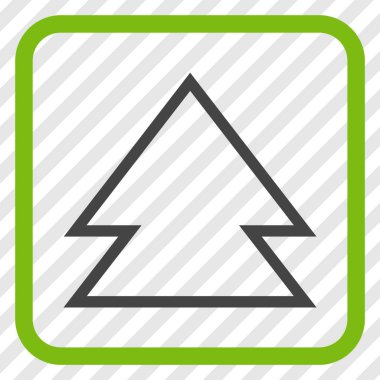 Yön yukarı vektör simgesi bir çerçeve içinde