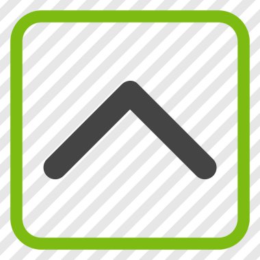 Yön yukarı vektör simgesi bir çerçeve içinde