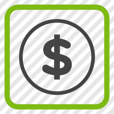 Doları vektör simgesi bir çerçeve içinde