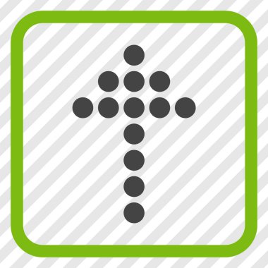 Vektör simgesi bir çerçeve içinde yukarı noktalı ok