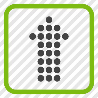 Vektör simgesi bir çerçeve içinde yukarı noktalı ok