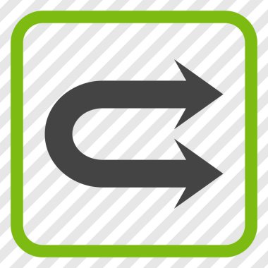 Çift sağ ok vektör simgesi bir çerçeve içinde