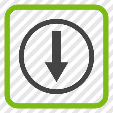 Bir çerçeve içinde yönlü ok vektör simgesi