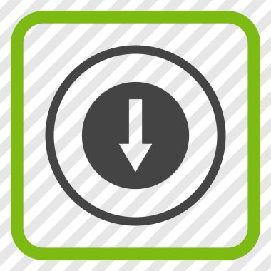 Bir çerçeve içinde yönlü ok vektör simgesi