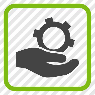 Bir çerçevedeki mühendislik hizmeti vektör simgesi