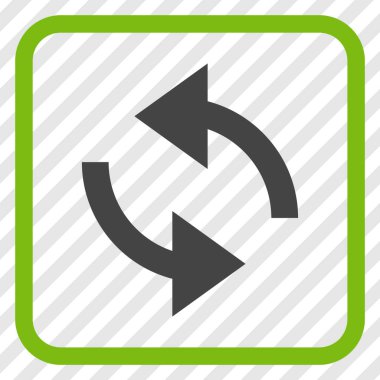 Exchange oklar bir çerçeve içinde simge vektör