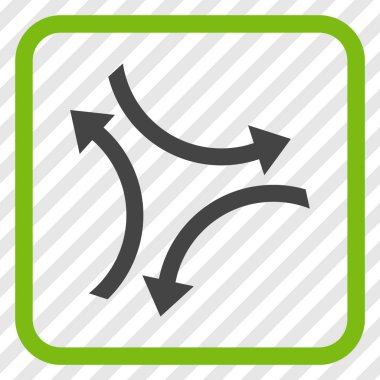 Exchange oklar bir çerçeve içinde simge vektör