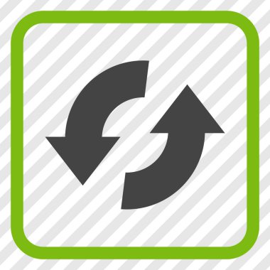 Exchange oklar bir çerçeve içinde simge vektör