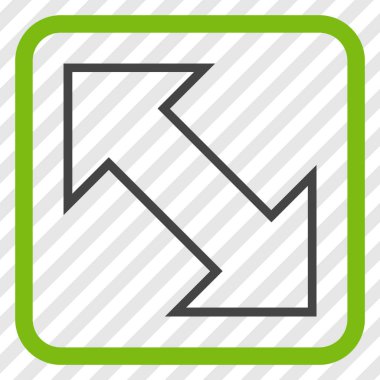 Exchange çapraz vektör simgesi bir çerçeve içinde