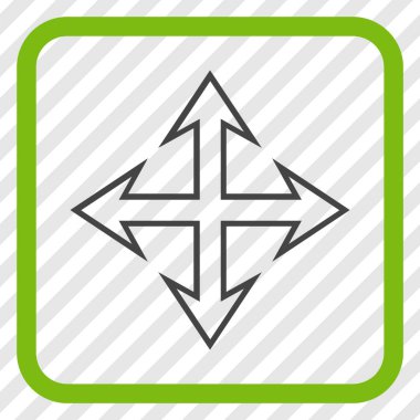 Genişletin okları vektör simgesi bir çerçeve içinde