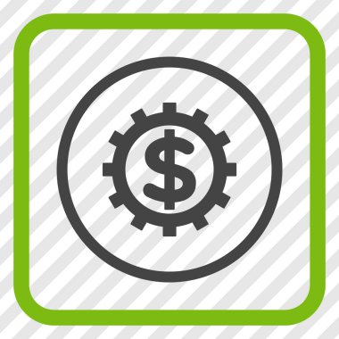 Finans sektöründe vektör simgesi bir çerçeve içinde