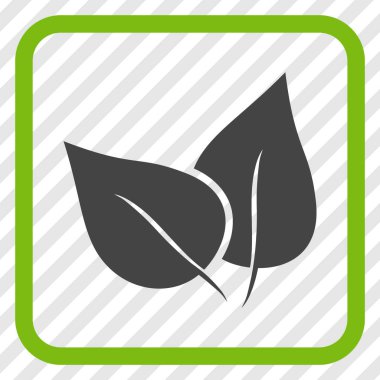 Flora Bitki vektör simgesi bir çerçeve içinde