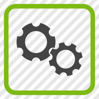 Gears'ı vektör simgesi bir çerçeve içinde