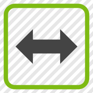 Yatay Exchange oklar bir çerçeve içinde simge vektör