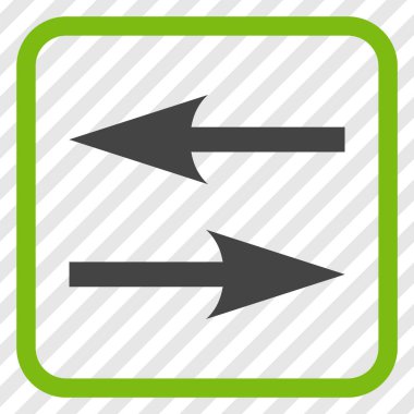 Yatay Exchange oklar bir çerçeve içinde simge vektör