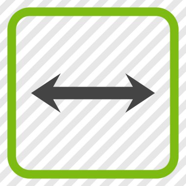 Yatay Çevir vektör simgesi bir çerçeve içinde