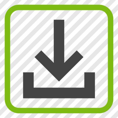 Gelen kutusu vektör simgesi bir çerçeve içinde