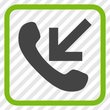 Gelen arama vektör simgesi bir çerçeve içinde