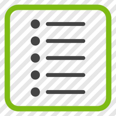 Öğeleri vektör simgesi bir çerçeve içinde