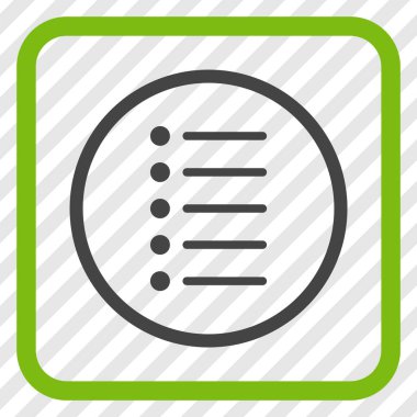 Öğeleri vektör simgesi bir çerçeve içinde