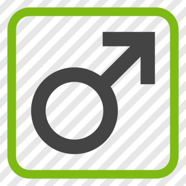 Erkek simge vektör simgesi bir çerçeve içinde