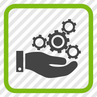 Mekanik Servisi vektör simgesi bir çerçeve içinde