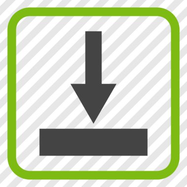 Alt vektör simgesi bir çerçeve içinde hareket