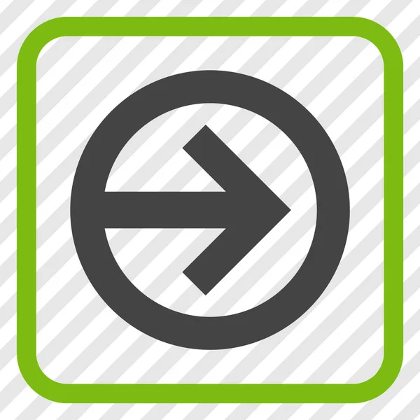 Direction Right Vector Icon In a Frame — Stock Vector