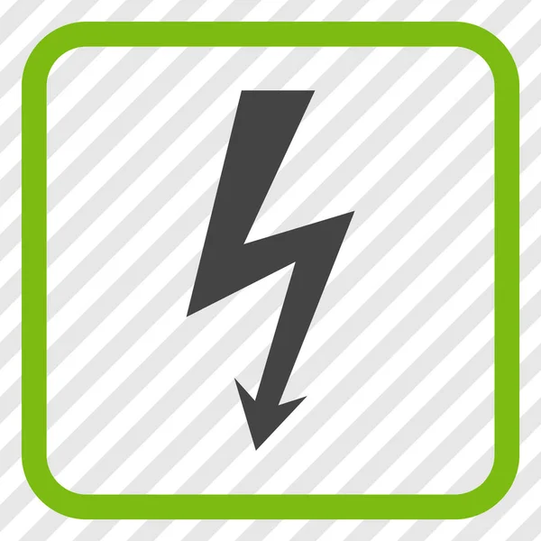 High Voltage Vector Icon In a Frame — Stock Vector