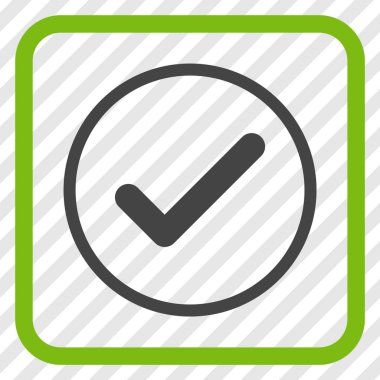 Tamam vektör simgesi bir çerçeve içinde