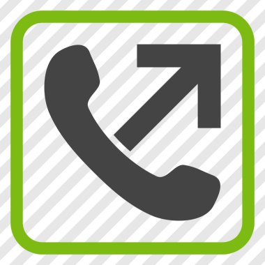 Giden arama vektör simgesi bir çerçeve içinde