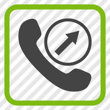 Giden arama vektör simgesi bir çerçeve içinde