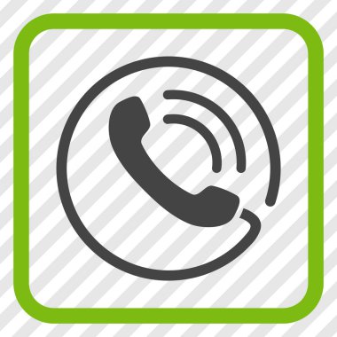 Telefon vektör simgesi bir çerçeve içinde
