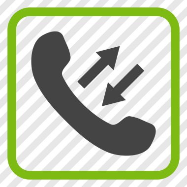 Vektör simgesi bir çerçevede konuşurken telefon