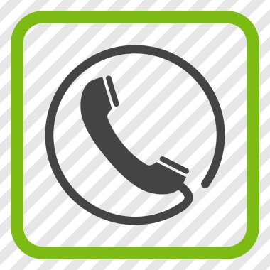 Telefon vektör simgesi bir çerçeve içinde