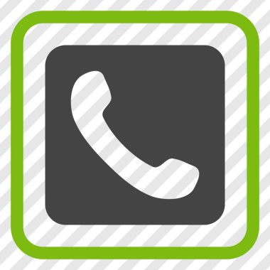 Telefon vektör simgesi bir çerçeve içinde