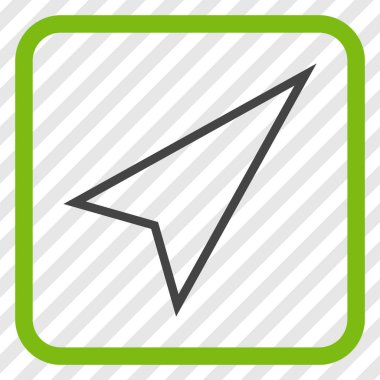 İşaretçiyi doğru yukarı vektör simgesi bir çerçeve içinde