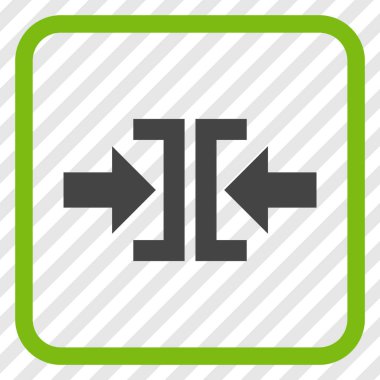 Basın yatay yöndeki vektör simgesi bir çerçeve içinde