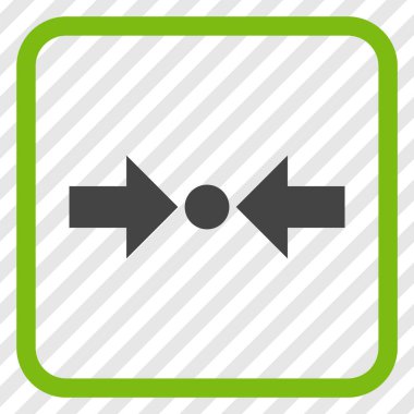 Basınç yatay vektör simgesi bir çerçeve içinde