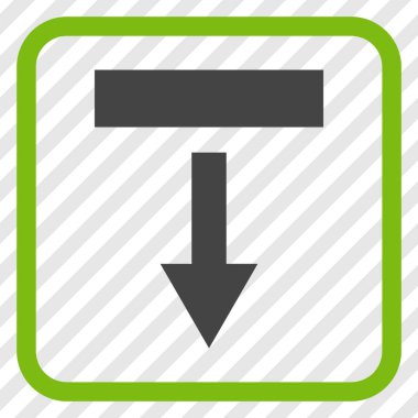 Vektör simgesi bir çerçeve içinde aşağı çekin