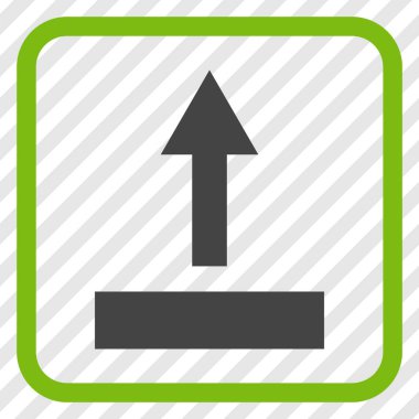 Vektör simgesi bir çerçeve içinde yukarı çekin