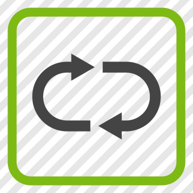 Geri dönüşüm vektör simgesi bir çerçeve içinde