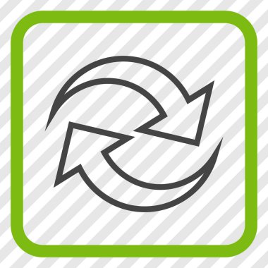 Oklar vektör simgesi bir çerçeve içinde yenileme