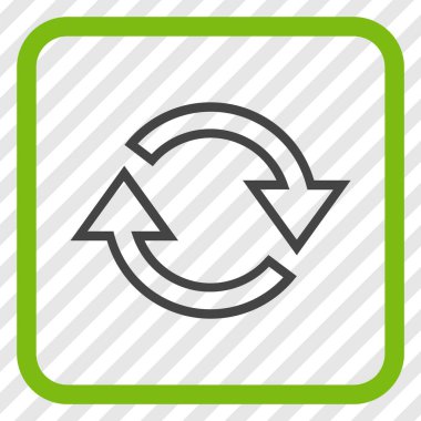 Oklar vektör simgesi bir çerçeve içinde yenileme