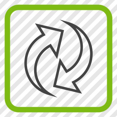 Oklar vektör simgesi bir çerçeve içinde yenileme